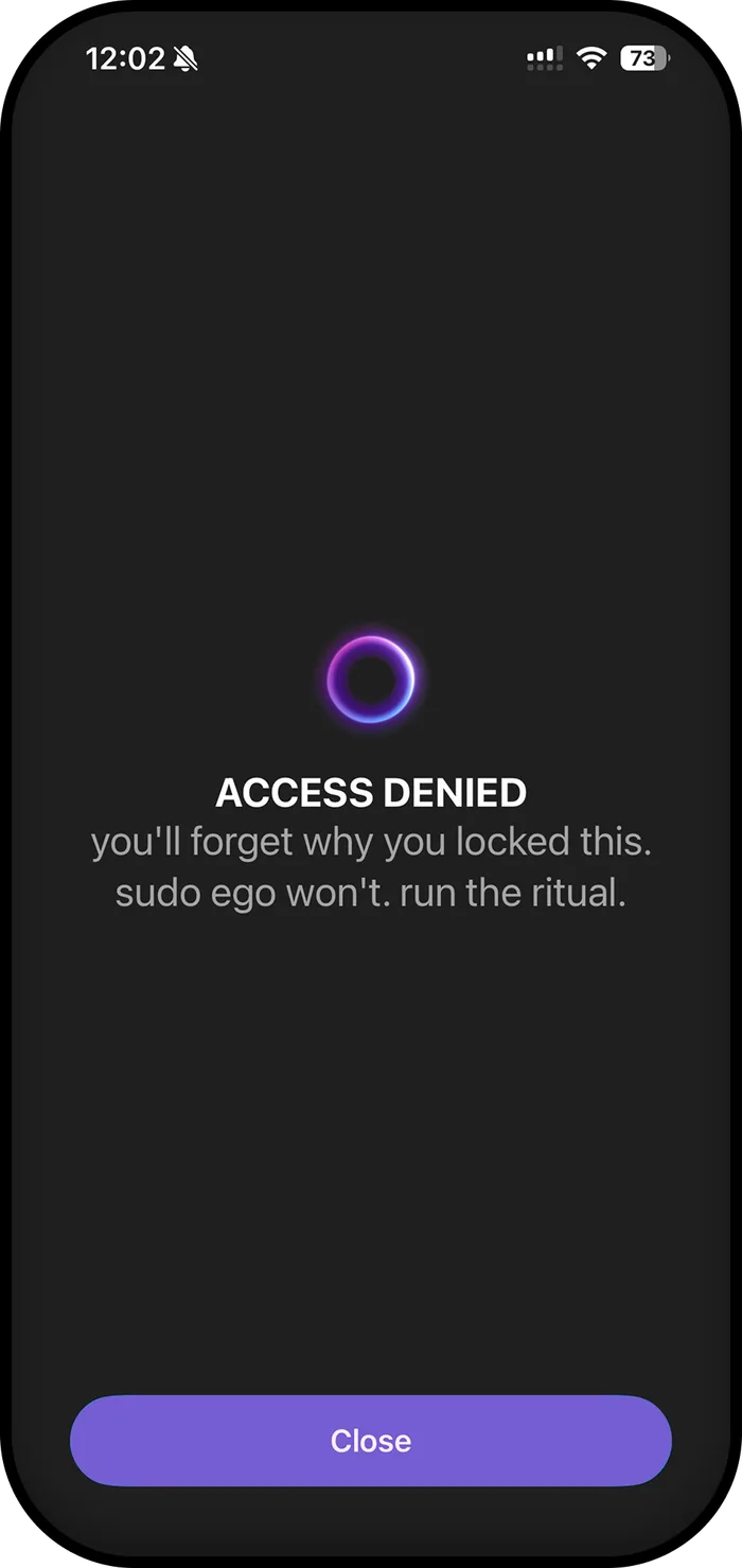 Access denied — run the ritual to unlock